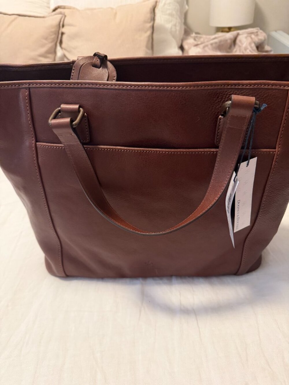 NWT Dooney & Bourke Florentine Newport Tote in Chesnut - Picture 5 of 6